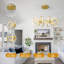 Luminaire suspendu rond 10 lumières à DEL à intensité variable moderne pour îlot de cuisine-841340801