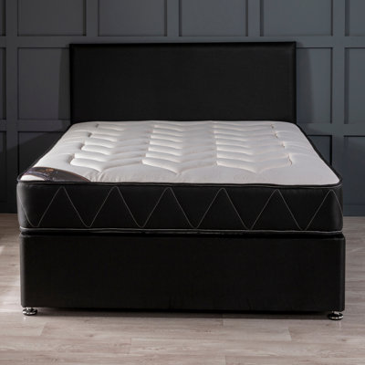 Myer Adams Essential Hybrid Memory Foam Spring Mattress, 21CM / 8.5 INCH Deep, Elegant Black Border, Soft-Med Feel.