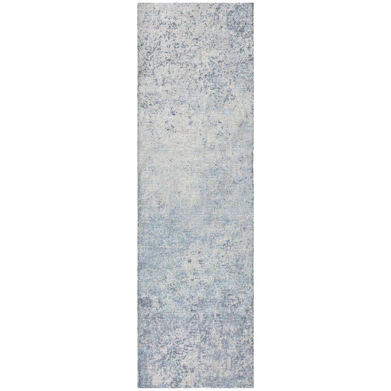 Tapis à poils longs de qualité supérieure lavable à la machine Dream Dream, Bleu, Tapis de couloir 2 pi 3 po x 7 pi 6 po