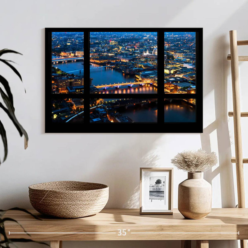 Ravi London Window View, 32" H x 48" W