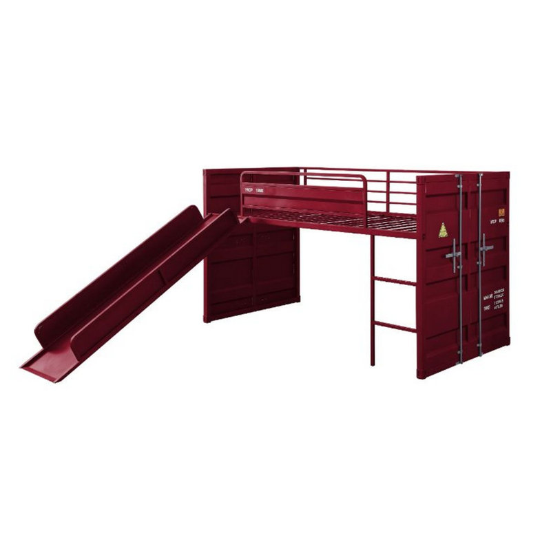 Lit mezzanine en métal Cardoso par Mason & Marbles, Rouge
