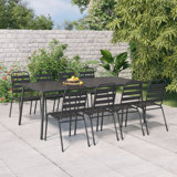 Table de salle à manger rectangulaire d'extérieur L 78,7 po x