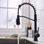 Robinet de cuisine avec douchette extractible et robinets d'évier de cuisine à poignée simple en acier inoxydable noir