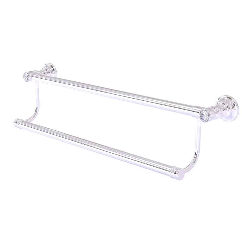 Porte-serviettes mural double 36 po Freyja, Chrome poli, H 5,5 po x l 18 po x P 5,2 po