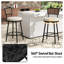 Tabouret de bar et de comptoir pivotant pour l'extérieur avec coussin