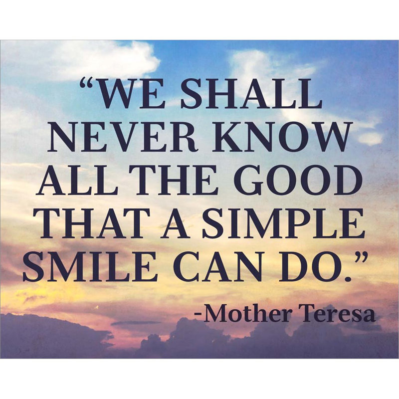 «A Simple Smile» par Quote Master, art mural sur toile