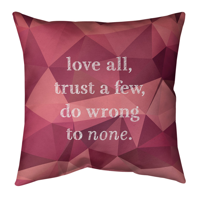 Coussin intérieur / extérieur Do No Wrong, 20 po x 20 po, Tourmaline rose