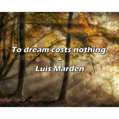Luis Marden Quote: To dream costs nothing.