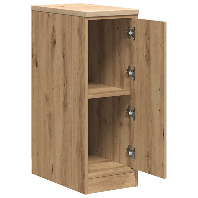 Solid Wood Single Storage Cabinet ( 85cm H x 30cm W x 51cm D), Artisan Oak