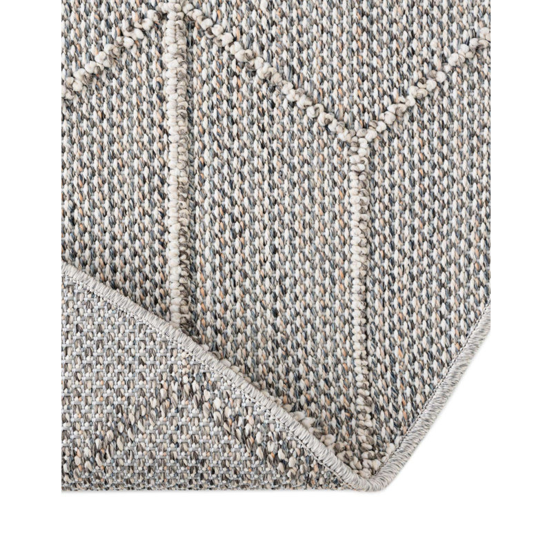 Indoor/Outdoor Trellis Area Rug, Round 3'1"