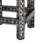 Table de bout en nacre noire et blanche Capiz
