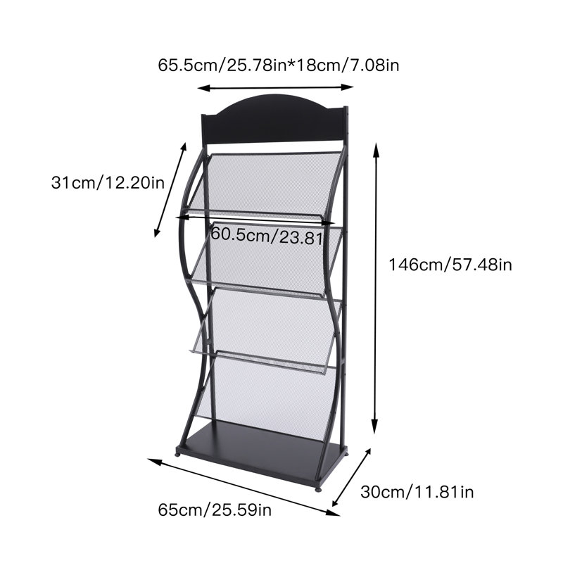 Multi-layer Floor-Standing Magazine Rack Display Rack