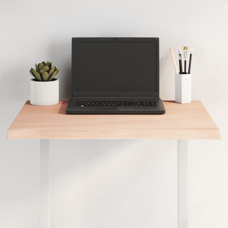 Table Top Medium Brown Solid Oak Wood Small Table Top, 0.8" H x 23.6" W x 15.7" D