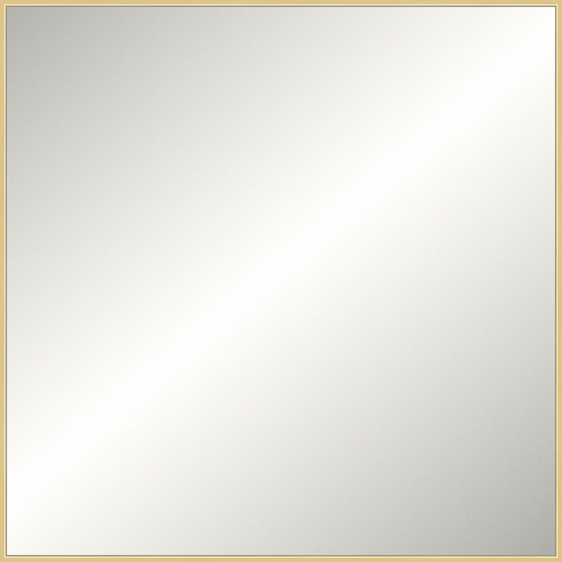 Floater 2 Solid Wood Mirror, Gold, Square, 37.25" x 37.25"
