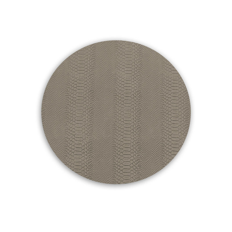 VIDA Snakeskin Reversible Round Placemats, 15.5" W x 15.5" L, Salmon/Taupe