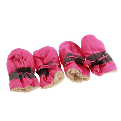 4 pièces / ensemble pour chien chiot antidérapant, chaussures souples, bottes de pluie, chaussures pour la maison
