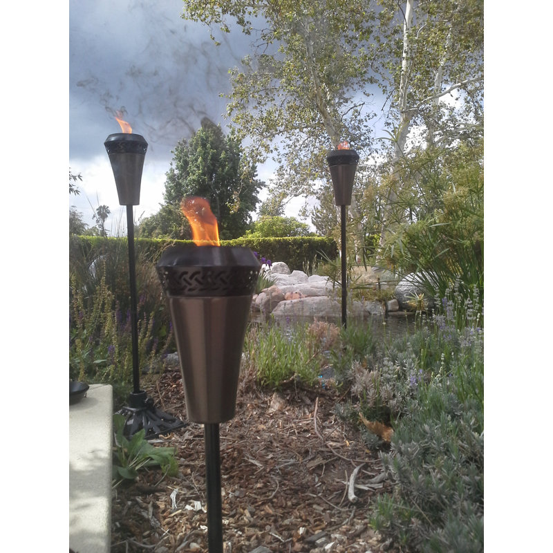 TIKI® Brand Island King®  66 Inch TIKI Torch  Metal Large Flame Browns - 111214968