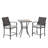 Square 3 Piece 2 - Person 69.49Cm L Bistro Set with Cushions