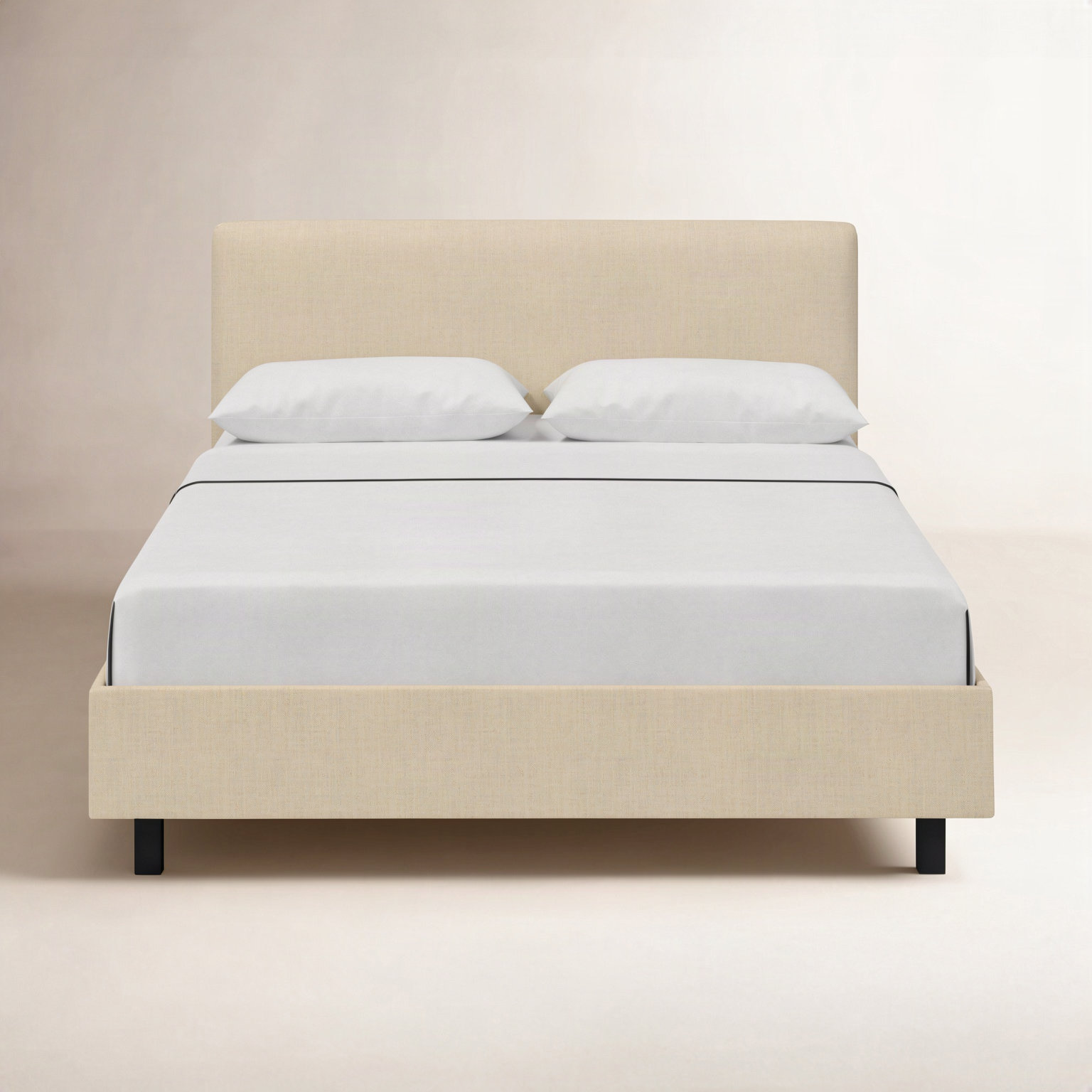 Eisley Cotton Upholstered Bed, Queen, Classic Linen Linen