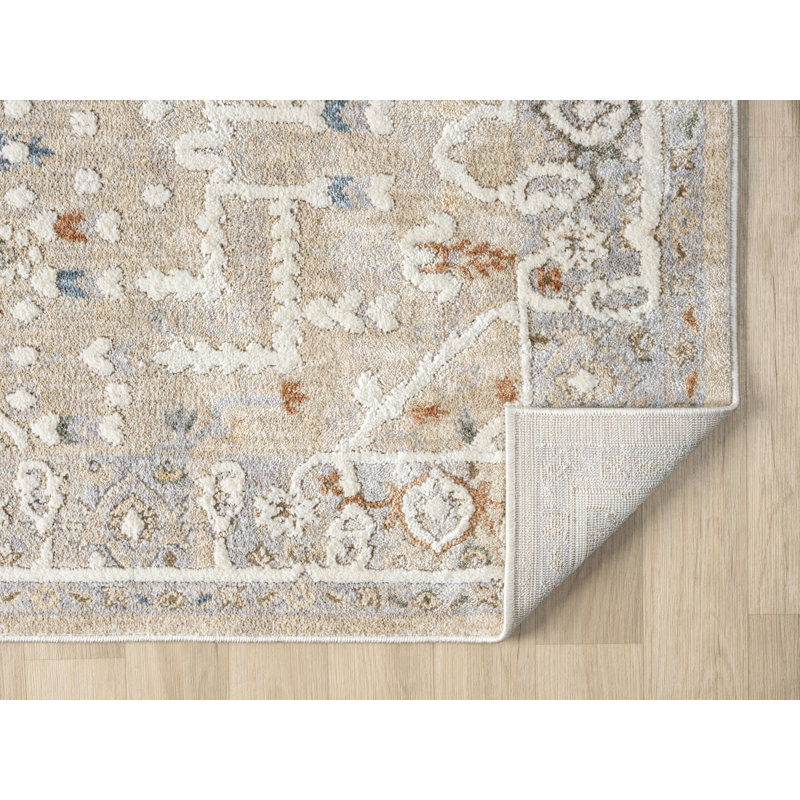 Tapis abstrait gris et beige Hause, Rectangle 7'8" x 10'8"