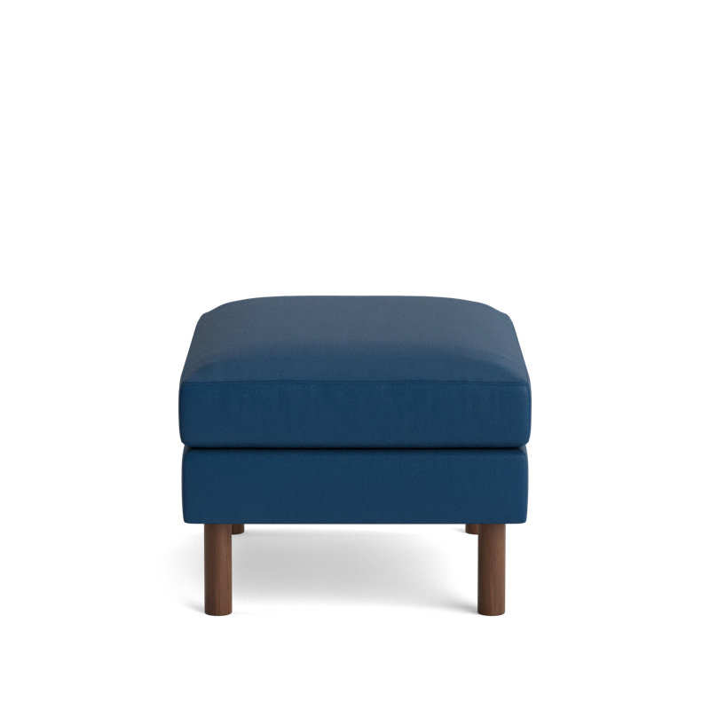 Laguna Ottoman, Leather - Deep Blue
