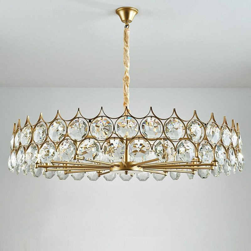 Ortega 13 - Light Chandelier, 22cm H x 100cm W x 100cm D, Golden
