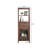 62.99" Simple brown solid wood wine cabinet