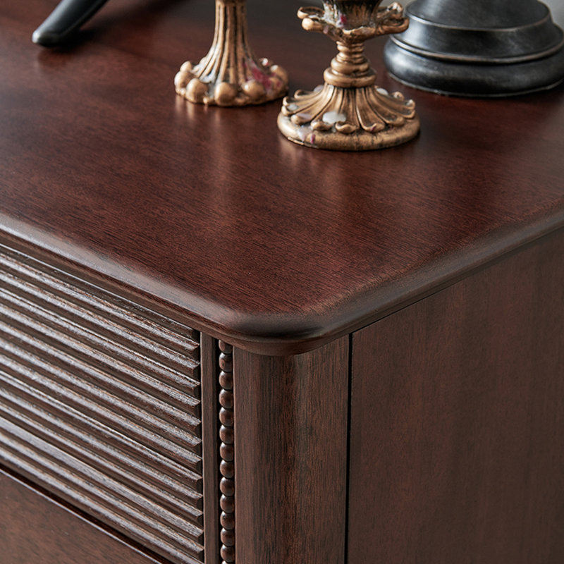 Crédence de rangement en bois massif de style américain avec meuble télé 70 po