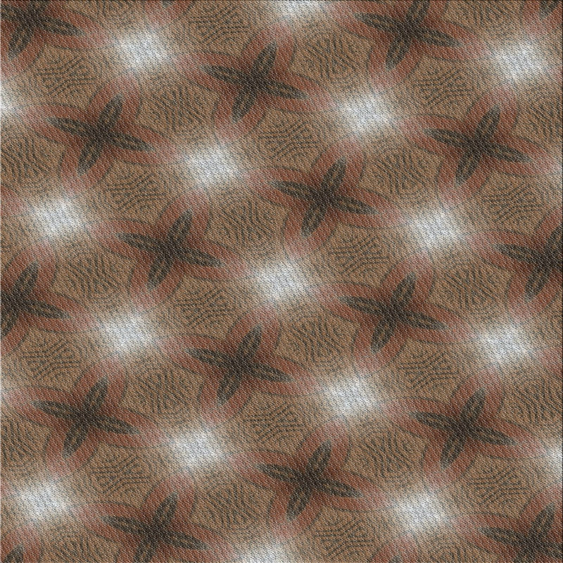 Tapis à motif floral brun, Carré 8 pi