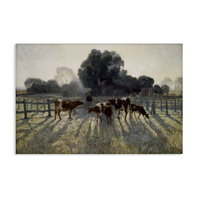 Toile Elioth Gruner Morning Cows, conception par Arlington Prints