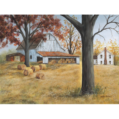 «Last Hay Harvest On Canvas» par Pam Britton, reproduction