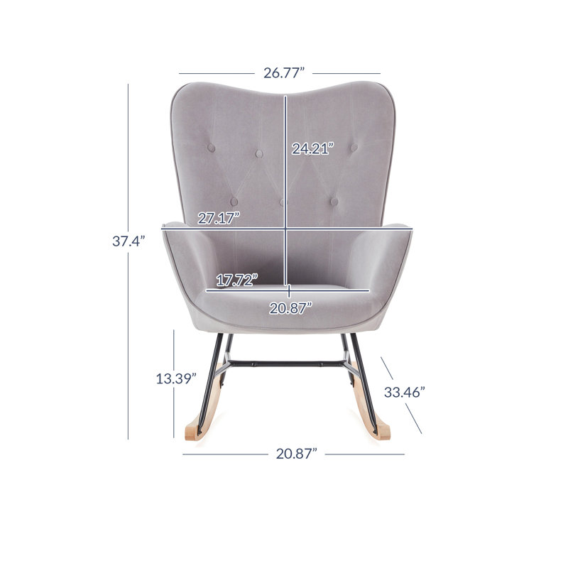 Chaise berçante Jamaia, gris