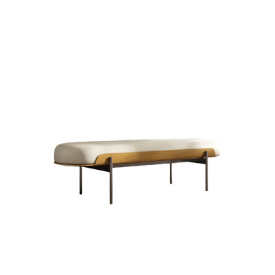 Elitka Leather Match Upholstered Bench