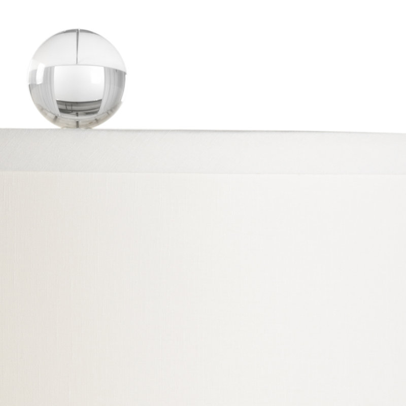 Lampe de table 33 po Colorado, Marbré blanc émaillé