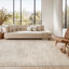 Tapis lavable à rayures rétro antidérapant (beige)-471381060-490636257