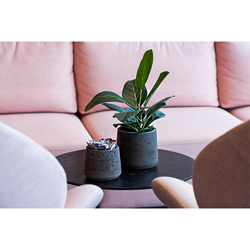 Adona Handmade Pot Planter, 8" H x 9" W x 9" D, Black