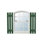 Two Batten, Three Board Open Vinyl Shutters Pair