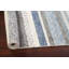 Tapis gris / bleu / ivoire noué à la main de conception unique 4 pi x 6 pi New Age