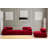 Stylish 1-Seat Sofa, Red, 37.4 x 37.4 x 29.5 inches | Beech Wood & Chipboard Frame, 100% Polyester Fabric | 28 DNS Foam Back, Detachable Arms, Dry-Cleanable | Perfect for Hotels & Entertainment Spaces, Customizable Design-437584802