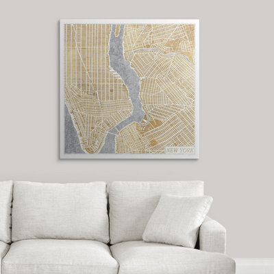 Benaiah " Gilded New York Map " by Laura Marshall