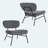  Galgano 25" Wide Armless Slipper Chair with Corduroy Upholstery
