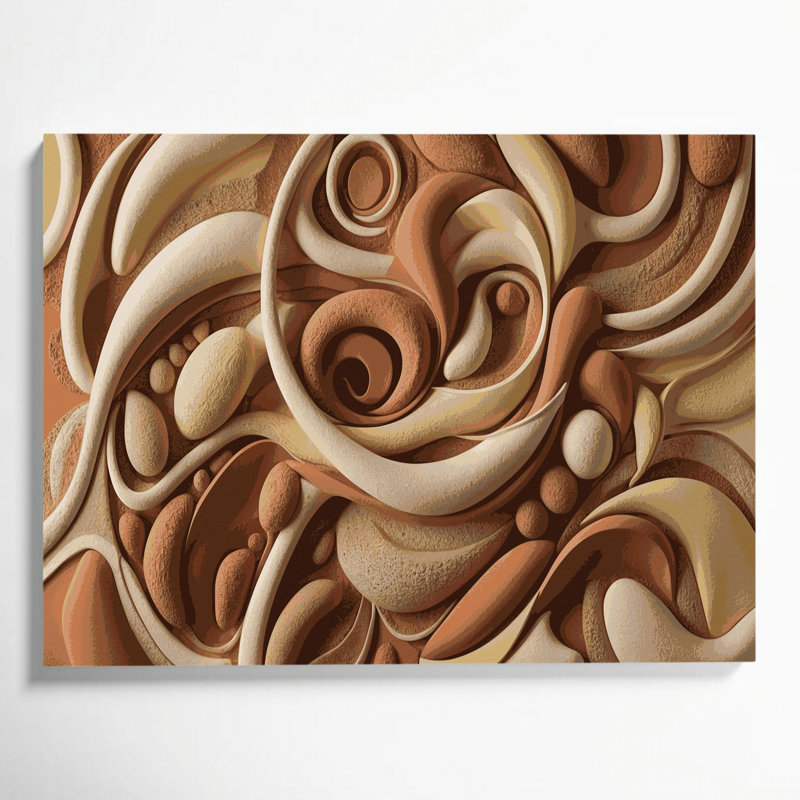Art mural sur toile Biomorphic Abstraction 2, H 16 po x l 20 po
