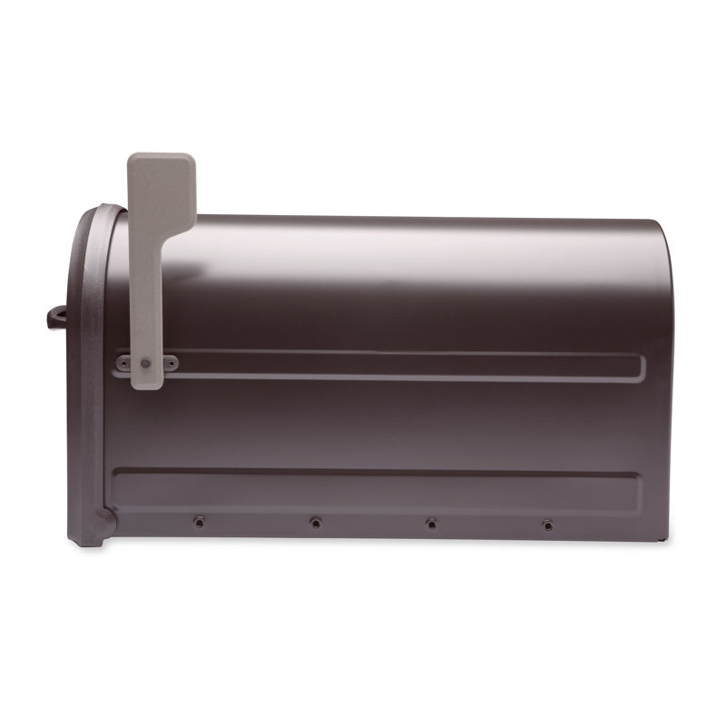 Mapleton Large Rubbed Bronze Steel Post Mount Mailbox