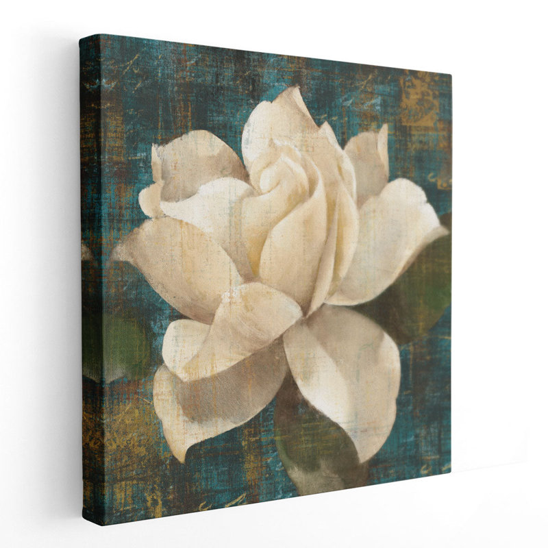 Gardenia Blossom - reproduction d'art sur toile, H 12 po x l 12 po