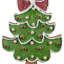 Décoration de Noël arbre de Noël en forme de pain d'épice avec nœud - 8 po