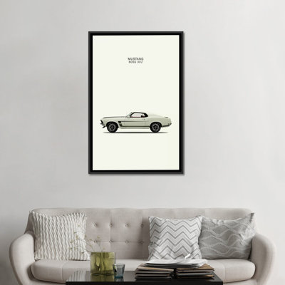 1969 Ford Mustang Boss 302' Graphic Art Print on Canvas -  East Urban Home, ESUR3985 37332390