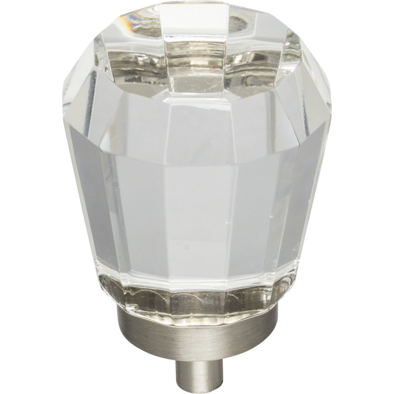 Harlow Geometric Knob, Satin Nickel, 1"