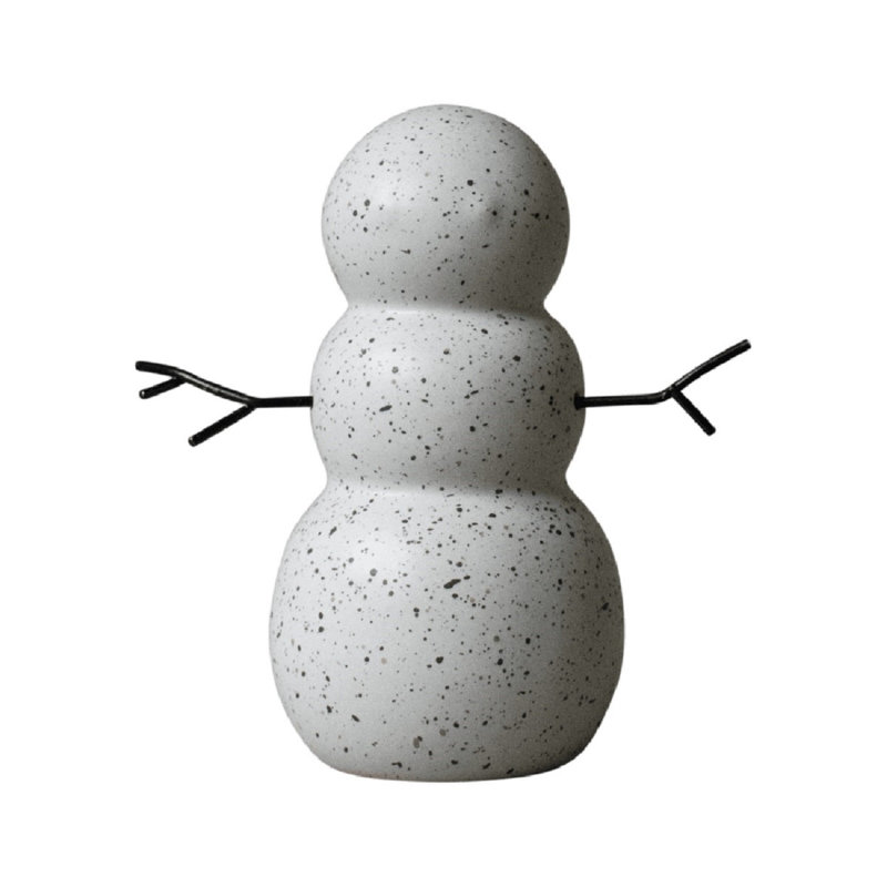 Ceramic SNOWMAN White, 4.33'' H x 2.76'' W x 2.76'' D