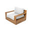 Pacific Outdoor 4 - Piece Teak Conversation Set with Sunbrella Cushions-378149489-399925463