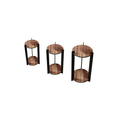 Round Tiered Pedestal Stands - Plant Stand(Set Of 3)